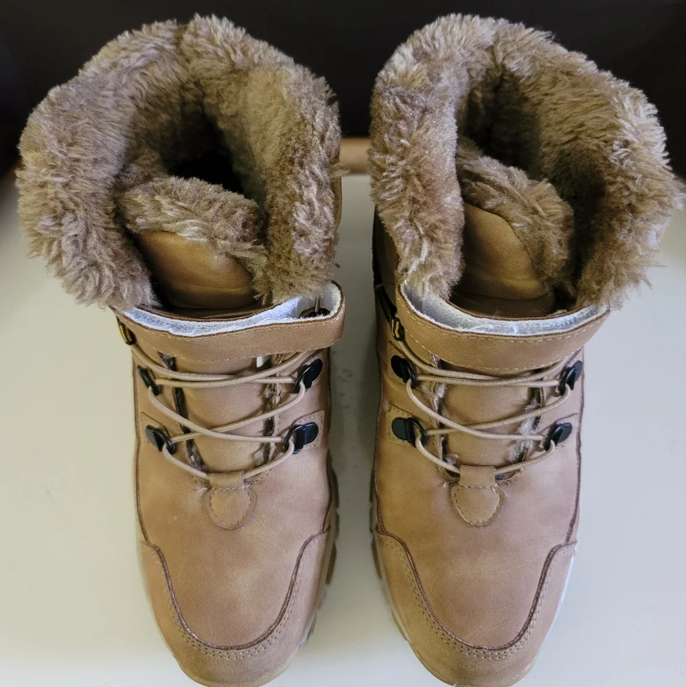 Hobibear Kids Winter Plush Fur Boots Size 38